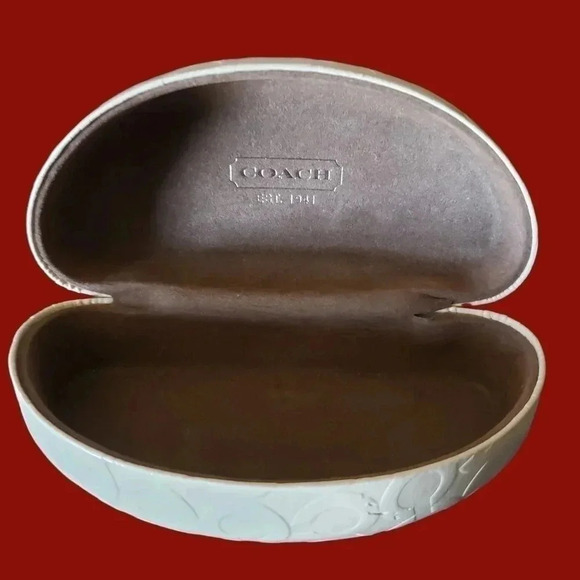 -Coach hardshell sunglass & eyeglass  case ivory color - Picture 3 of 10